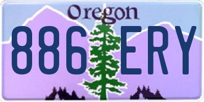 OR license plate 886ERY