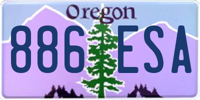 OR license plate 886ESA