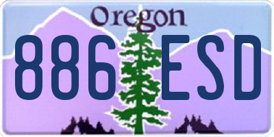 OR license plate 886ESD