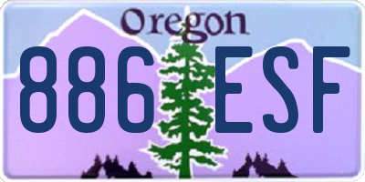 OR license plate 886ESF