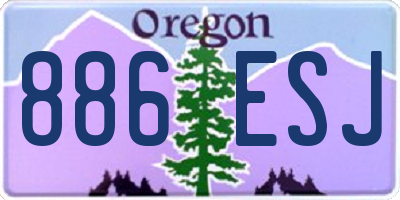 OR license plate 886ESJ