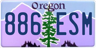 OR license plate 886ESM