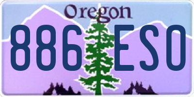 OR license plate 886ESO