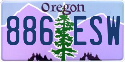 OR license plate 886ESW