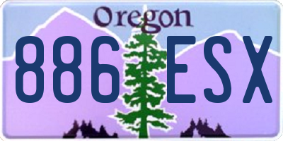 OR license plate 886ESX