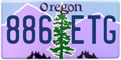 OR license plate 886ETG