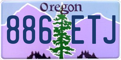 OR license plate 886ETJ