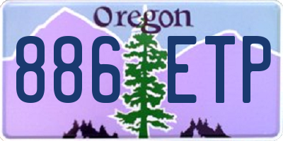OR license plate 886ETP