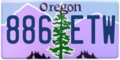 OR license plate 886ETW