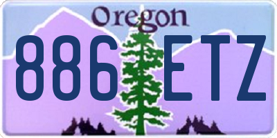 OR license plate 886ETZ