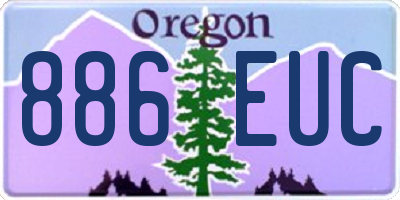 OR license plate 886EUC