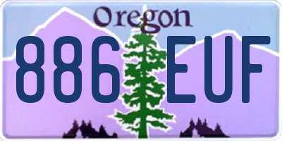 OR license plate 886EUF