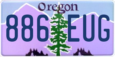 OR license plate 886EUG