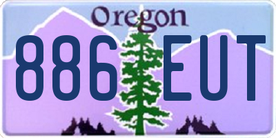 OR license plate 886EUT