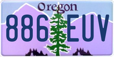 OR license plate 886EUV