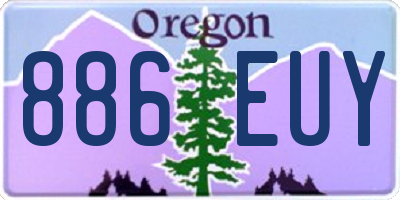 OR license plate 886EUY