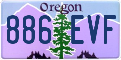 OR license plate 886EVF