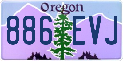 OR license plate 886EVJ