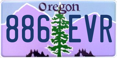OR license plate 886EVR