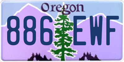 OR license plate 886EWF