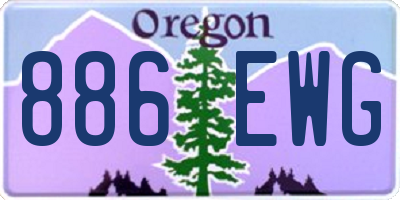 OR license plate 886EWG