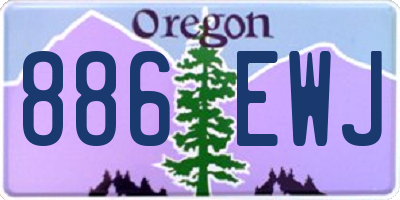 OR license plate 886EWJ