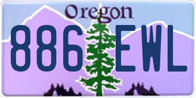 OR license plate 886EWL