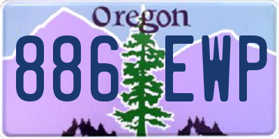 OR license plate 886EWP