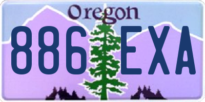 OR license plate 886EXA