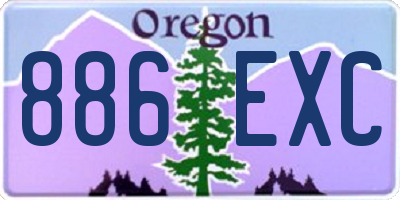 OR license plate 886EXC