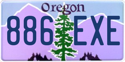 OR license plate 886EXE