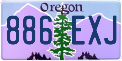 OR license plate 886EXJ