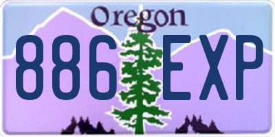 OR license plate 886EXP