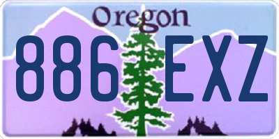 OR license plate 886EXZ