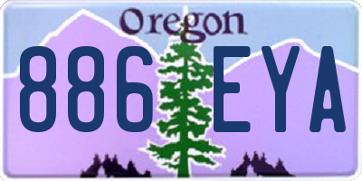 OR license plate 886EYA