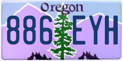 OR license plate 886EYH