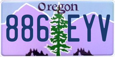 OR license plate 886EYV