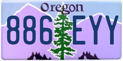 OR license plate 886EYY