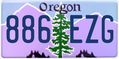 OR license plate 886EZG