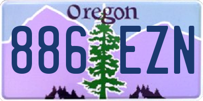 OR license plate 886EZN