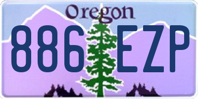 OR license plate 886EZP