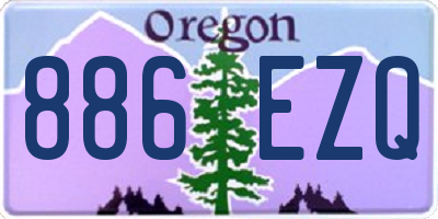 OR license plate 886EZQ