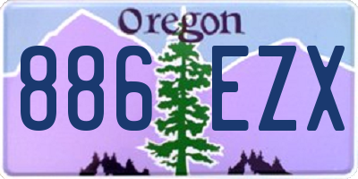 OR license plate 886EZX