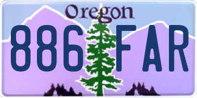 OR license plate 886FAR