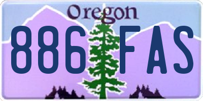 OR license plate 886FAS