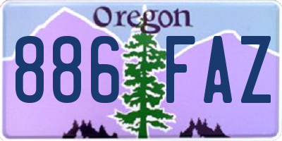 OR license plate 886FAZ