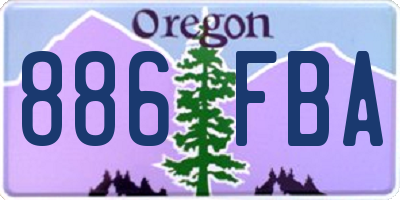 OR license plate 886FBA