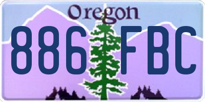 OR license plate 886FBC
