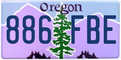 OR license plate 886FBE