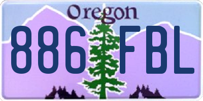 OR license plate 886FBL